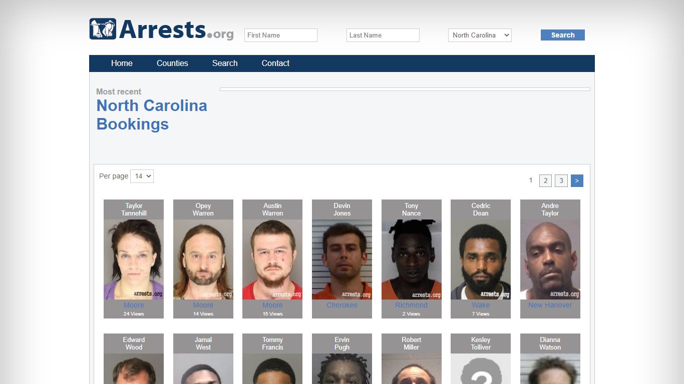 North Carolina Arrests and Inmate Search